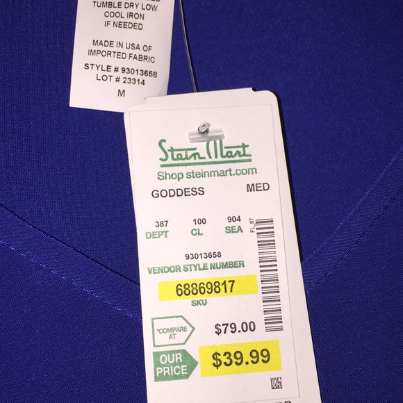 Blue Cold Shoulder Dress - Picture 2 of 4